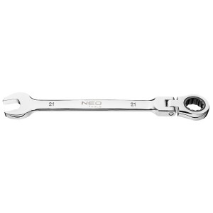Cheie combinata fixa/inelara cu articulatie si clichet 21mm
