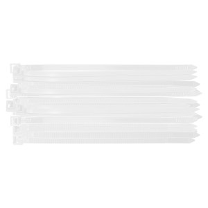 Coliere plastic EXTREME 7,6 × 200 mm, alb, 50 buc.