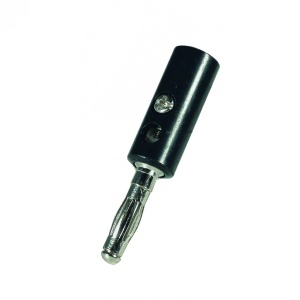 Conector tip banană, tată, negru