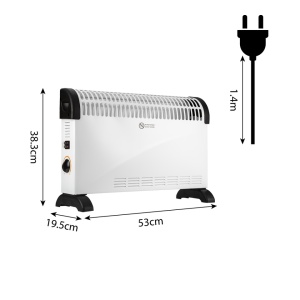 Convector, radiator electric, 2000 W, 3 trepte putere, alb, Neo - Img 3