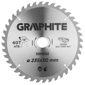 Disc circular cu varfuri HM 235x30mm, 40 dinti