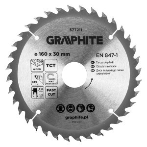 Disc fierastrau circular cu varfuri HM 160 x 30mm, 36 dinti