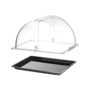 Display Roll-top , HENDI, GN 1/2, Negru, 325x265mm - Img 2