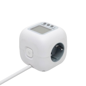 Distribuitor cub cu fir, contor, 3 prize 16A 250V~, 1,5m 3G1.5 mm2 H05VV-F, întrerupător - Img 2