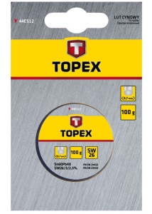 Elektronikus forrasztófluxus, 60% Sn, Pb 40%, 0,7 mm, fluxus SW 26,100 g, Topex - Img 2