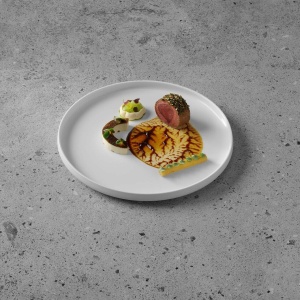 Farfurie ceramică cu margine înaltă Pure, 210mm Fine Dine - Img 2