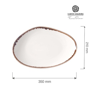 Farfurie forma organica Vanilla, 350x210 mm Fine Dine - Img 2