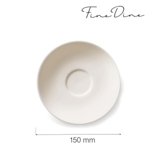 Farfurie pentru ceașcă pentru ceai și cafea Fine Dine, Crema, 150 mm - Img 2