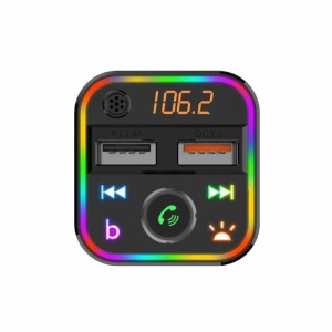 FM autós modulátor, bluetooth, LED RGB, töltő, kihangosító, SAL FMBT18RGB - Img 2