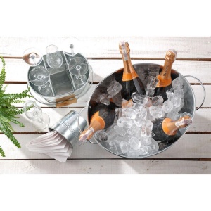 Frapiera model rustic, Hendi, tip galeata, 400x330x(H)220, otel galvanizat - Img 2