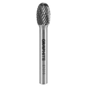 Freza rotativa din carbura HM, tip E (ovala), 10x16mm, tija 6x45mm
