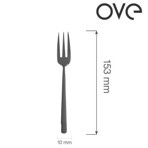 Furculiță pentru patiserie Amarone Black, OVE, 153 mm - Img 2