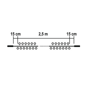Ghirlanda luminoasa tip cluster, 2,5 m / 120 LED-uri, conectabila în serie, alb rece - Img 3