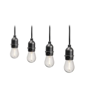Girlanda lumini pentru gradina, terasa, 5m, 10 becuri LED cu fasung E27, Dedra - Img 3