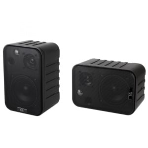 Hangrendszer készlet teraszra, teraszra, kereskedelmi helyiségekbe, 2 x 60W-os hangszóró falra szerelhető, 1 x erősítő bluetooth-szal, USB-vel, 2 x 50W, SAL - Img 9
