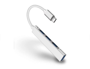 Hub USB tip C la 4 porturi USB 3.0, compatibil telefoane mobile cu Android si PC Windows, MacOS - Img 7