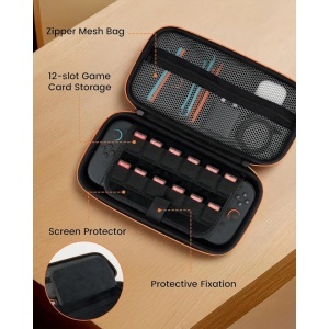 Husa de transport si de protectie pentru console jocuri portabile, spatii multiple de stocare, protectie ecran, compatibil cu Nintendo Switch 2, Transnovo - Img 8