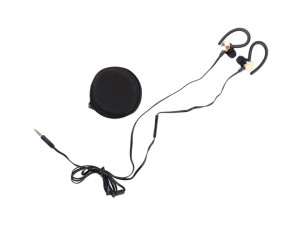 In-ear vezetékes sport audio fejhallgató, sztereó, mikrofon, hangerőszabályzó, 3,5 mm-es jack csatlakozó, hordtáska, 1,1 m kábel, Grundig - Img 2