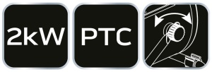 Incalzitor electric ceramic (PTC), 2kW - Img 2