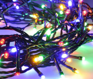 Instalatie brad Craciun , 100 becuri LED, 8m, lumina multicolora, 220v, 8 programe, VKTools - Img 5
