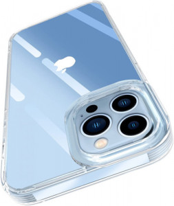 Iphone 13 Pro, 6.1", 6.1", átlátszó, szilikon védőburkolat - Img 5
