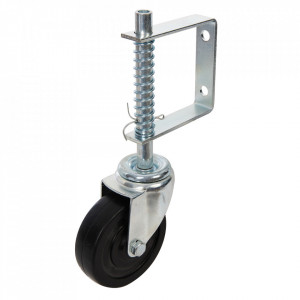 Kaputartó kerék, rugós, 100mm, 57Kg, gumikerék, Fixman
