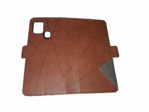 Kompatibilis flip-cover Samsung Galaxy A21S, barna, VKTools - Img 3