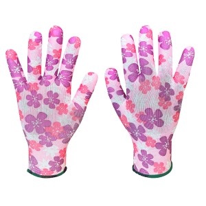 Manusi de gradina, poliester, model floral, masura 7