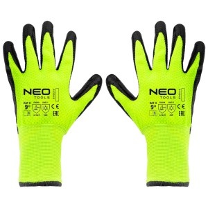 Manusi de lucru din nailon acoperit cu latex, 4142X, marimea 9