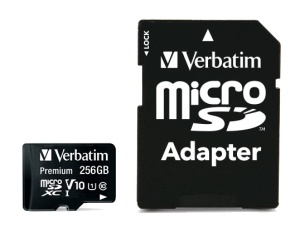 MEMORIE SD CARD VERBATIM 256GB CLASA 10 ADAPTOR INCLUS "44087" - Img 2