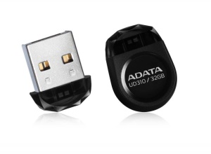 MEMORIE USB 2.0 ADATA 64 GB, cu capac | profil mic, carcasa plastic, negru, "AUD310-64G-RBK"