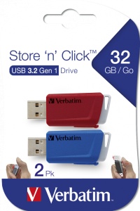 MEMORIE USB VERBATIM StoreNClick 2X32GB USB 3.0 ROSU/NEGRU "49308" - Img 2