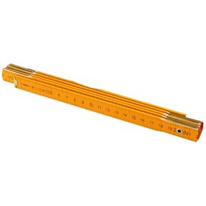 Metru pliabil din lemn 1 m, galben