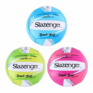 Minge volei, plaja, sintetic, Marimea 4, marime si greutate oficiala, ALBASTRU, Slazenger - Img 2