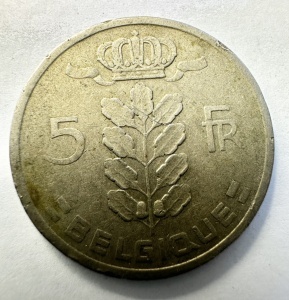 Moneda Belgia - Leopold III - 5 Francs 1949 - Img 2
