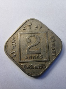 Moneda Coloniala - 2 Annas 1929 - India Britanică - George V