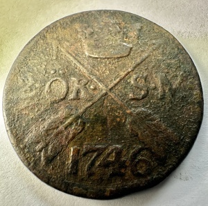 MONEDA MARE SUEDIA - FREDERICHT I - 2 ORE 1746
