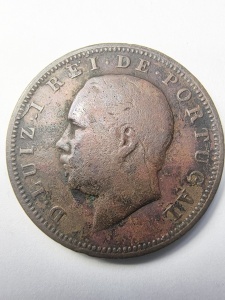 Moneda Portugalia - Luiz I - 20 Reis 1883