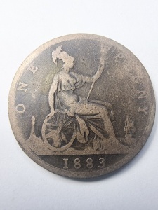Moneda Regatul Unit - Victoria - 1 Penny 1883 - Img 2