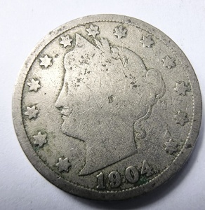Moneda USA - Liberty Head “V” - 5 Cents 1904
