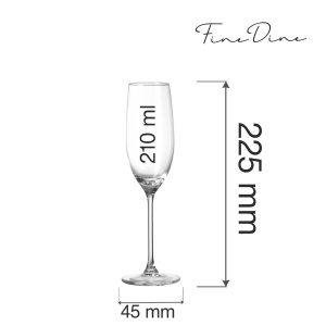 Pahar de șampanie Cantare, 210ml Fine Dine - Img 2