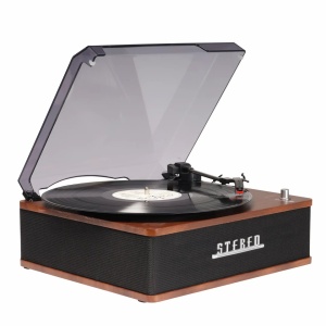 Pick-up vinil tip retro cu boxe incorporate, amplificare incorporata, bluetooth, Denver VPB-262 - Img 7