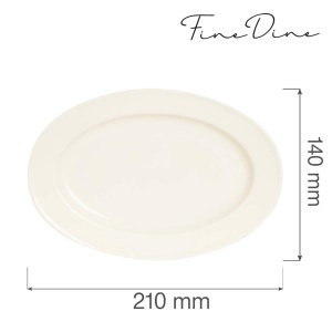 Platou oval Fine Dine, Crema 210x140 mm - Img 2