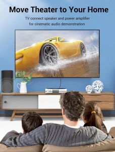 Prémium minőségű OPTIC audiokábel, aranyozott csatlakozók, 1,5 m, S/PDIF T – S/PDIF T, 5.1 csatornás, Vention - Img 5