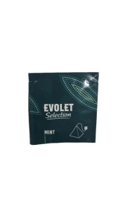 Prémium teafilter, piramis, MINT íz, 2.25g, egyenként csomagolva, kávézó, szálloda, étterem, Evolet