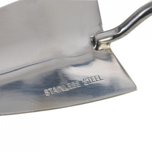 Professzionális mini kerti kapa, rozsdamentes acél, keményfa nyéllel, 270mm, Silverline - Img 4