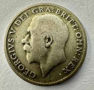 REGATUL UNIT - GEORGE V - SIX PENCE 1922 - ARGINT