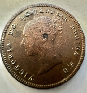 REGATUL UNIT - VICTORIA - HALF FARTHING 1844 - Img 2