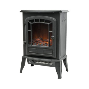 Semineu electric cu picioare, negru - Img 1