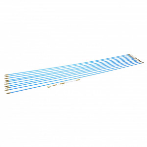 Set 10 piese dispozitiv ghidare cabluri electrice, 10 x 1m, fibra de sticla, 10m, Silverline - Img 1